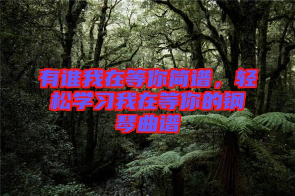 有誰我在等你簡譜，輕松學習我在等你的鋼琴曲譜