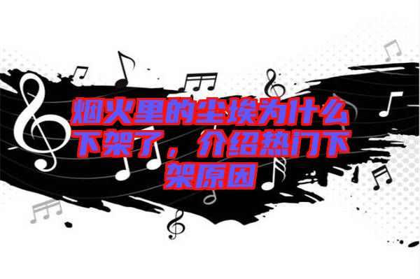 煙火里的塵埃為什么下架了，介紹熱門下架原因
