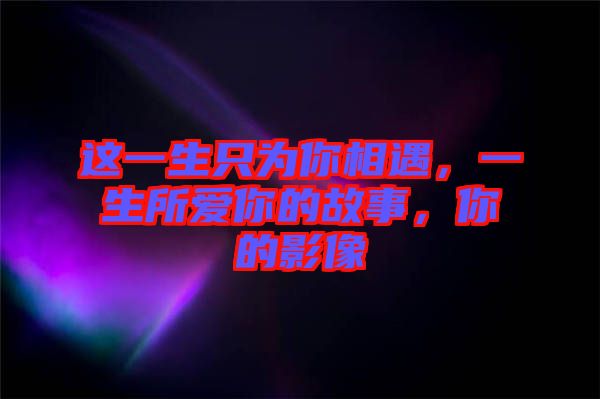 這一生只為你相遇，一生所愛你的故事，你的影像