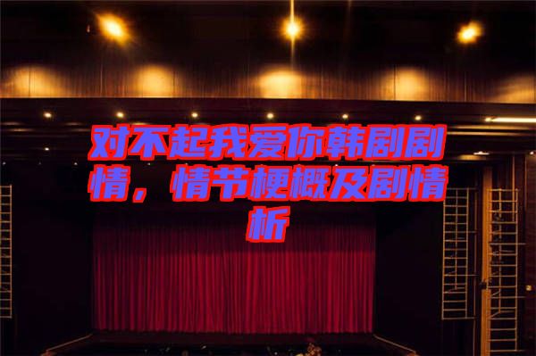 對不起我愛你韓劇劇情，情節(jié)梗概及劇情析