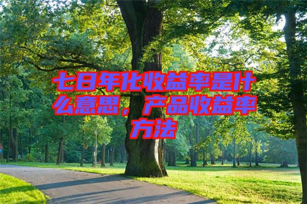 七日年化收益率是什么意思，產(chǎn)品收益率方法