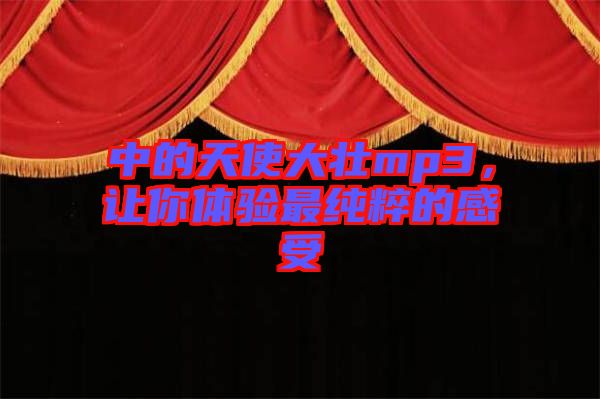 中的天使大壯mp3，讓你體驗最純粹的感受