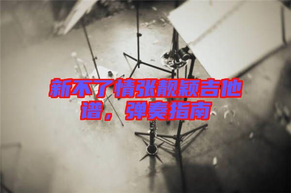 新不了情張靚穎吉他譜，彈奏指南