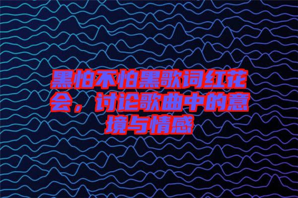 黑怕不怕黑歌詞紅花會，討論歌曲中的意境與情感