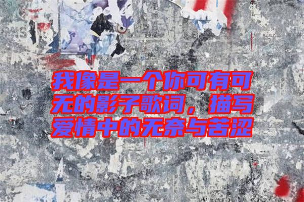 我像是一個你可有可無的影子歌詞，描寫愛情中的無奈與苦澀