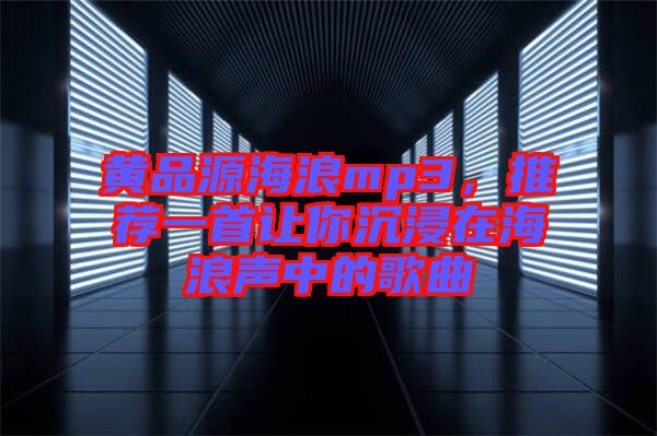 黃品源海浪mp3，推薦一首讓你沉浸在海浪聲中的歌曲