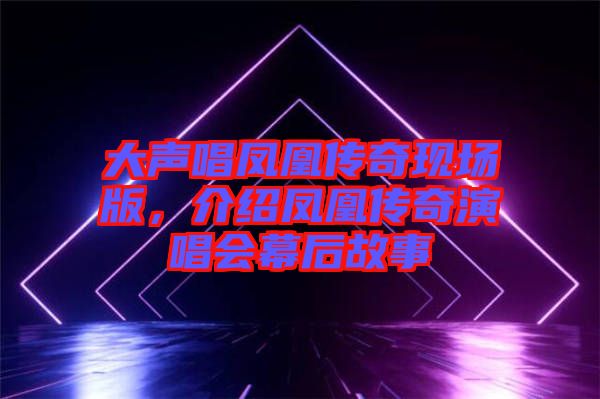 大聲唱鳳凰傳奇現場版，介紹鳳凰傳奇演唱會幕后故事