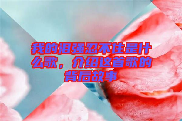 我的淚強忍不住是什么歌，介紹這首歌的背后故事